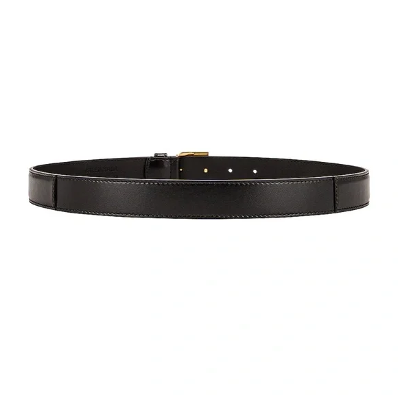 SOLD Balenciaga Hourglass Leather Belt With B Logo Monogram Mens - Picture 3 of 7